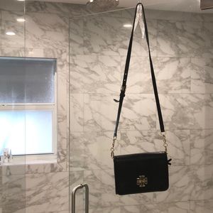 Tory Burch, Black Crossbody Bag with gold hardware